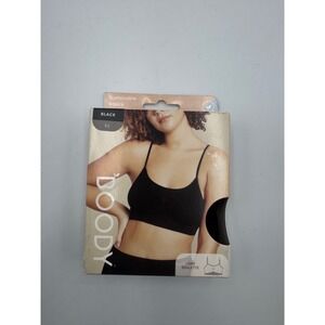 NWT Boody Cami Bralette Bra Women's XL Black Cropped Seamless Stretchy Fit